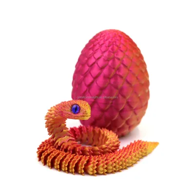 Hot Sell Children Gift 3d Printed Gem Articulated Dragon Rotatable Mystery 3d Dragon Egg Toy