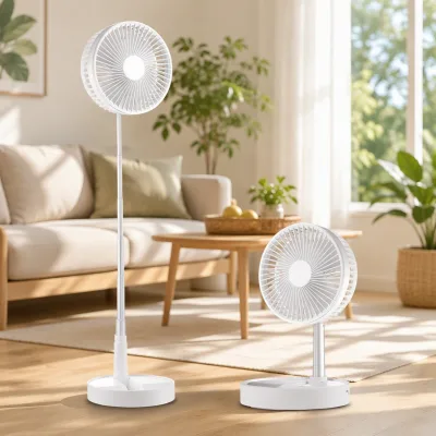 Summer Must Have 2-in-1 Personal Mini Portable Desk Fan Rechargeable 7200mAh Battery 35dB Quiet Foldable Fan