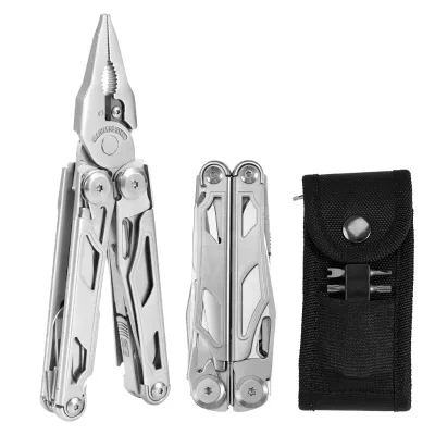 Folding Pliers Stainless Steel Outdoor Camping Hiking Pocket Multitool Knife with Saw Blade File Wrench for Outdoor Activities