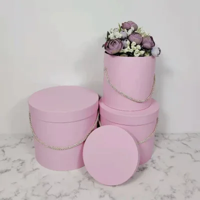 Wholesale Flower Package Box Large Holding Bucket 3 Piece Set