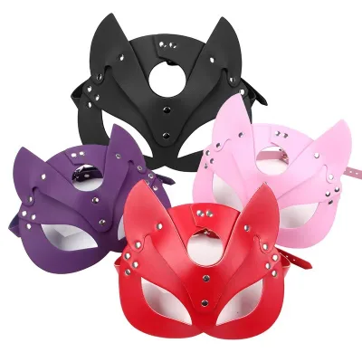 Leather Fox Face Cosplay Sex Toys Womens Couple Accessories Role Play Faux Leather Party Cosplay Game Toys Naughty Party Game