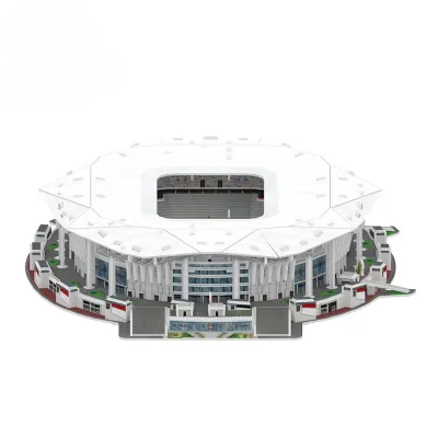Educational DIY Toy Lyon Stadium Famous Building 3D Puzzle for OEM Orders