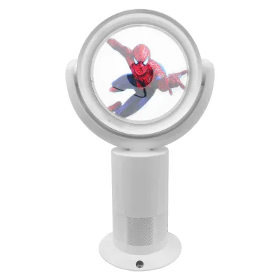 2025 Latest Holoscope Smart Advertising Display 2 in 1 Bladeless Fan Advisement Player