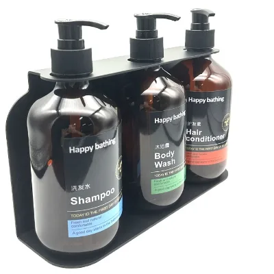 Bathroom 500ml Triple Wall Mount Shower Manual 3 Shampoo and Conditioner Liquid Soap Dispenser
