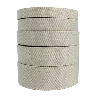 Natural Thickened All Cotton Ribbon Webbing Belt 2cm 1inch 30/40/50mm Wide for Shoes Bag Strap Back Canvas Binding Accessories