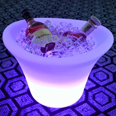 Factory Wholesale Logo Available Commerical Led Lighted  Ice Bucket