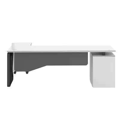 Wholesale Customizable L-Shaped Executive Office Desk Modern White Design for Home/Office Apartment Use Modular Wood