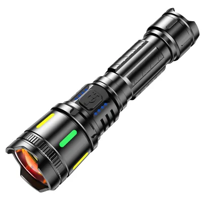 LED Long Battery Life Powerful Rechargeable Flashlight Outdoor Convenient Emergency Light Long Shot Flashlights Torches