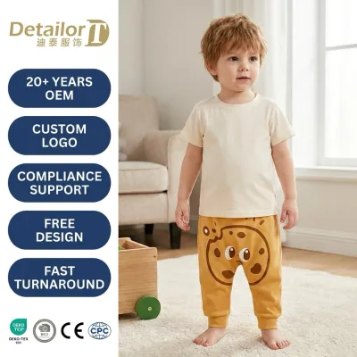 Children Clothes Wholesale Cotton Baby Pants Casual Toddler Bloomers Unisex Ankle Tie Overalls Bulk Supply