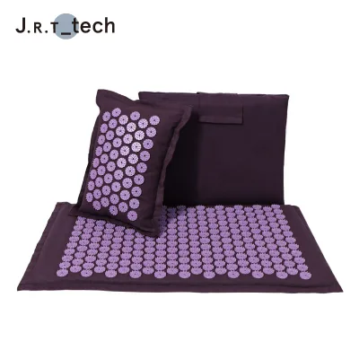 Manufacturer Yoga Massage Acupuncture Pillow Mat Acupressure Foot Cushion Pillow Massage for Pain Relief Set