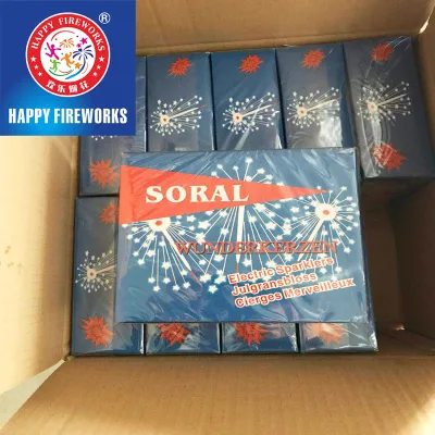 Factory Wholesale Indoor 7" Cold Pyro Wedding Sparklers 0977 Golden Electric Sparkler Fireworks