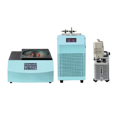 Maximum rotational speed: 2000 revolutions per minute. Low-speed benchtop centrifuge / vacuum concentrator