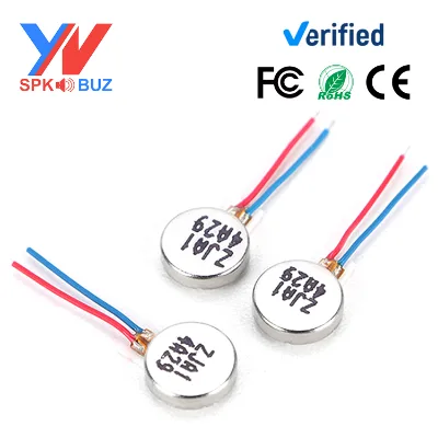 Factory Direct Sales YueNeng Aluminum 8MM Flat Vibration Micro DC Motor 3V High Quality Small Smart Watch ROHS Certified