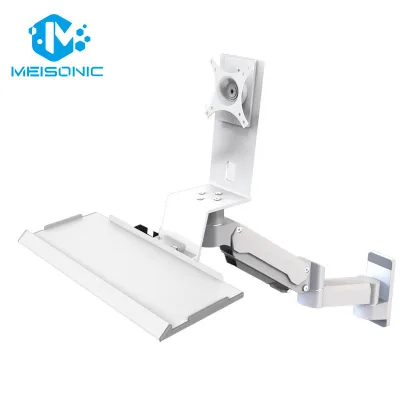 Classic Color L-Shaped Industrial Workstation Vesa Mount Monitor Arm Sit Stand Height Adjustment Vesa Mount Compatible New