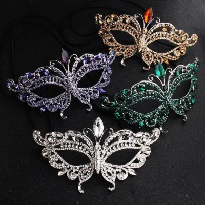 Colorful Diamond Ball Decorative Mask PVC and PET Material Lightweight Halloween Party for Mask