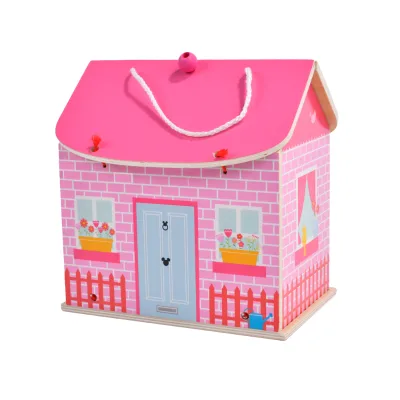 Classic Girl Toys Kids Play House Scene Gift Puzzle Toy Building Blocks Christmas Gifts Wooden Furniture Miniatures Kits