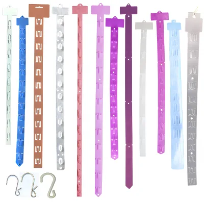12 Station Hanging Merchandise Strips With S Hooks 12 Stations Plastic Display Strpis