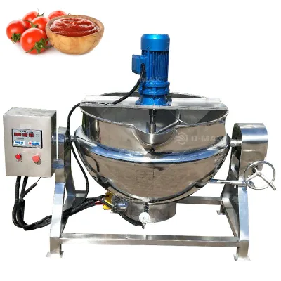 High Efficiency Steam Jacketed Pot Cooking Pot Jacket Kettle Jacketed Cooker for Chili Sauce