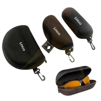 Manufacturer Supply EVA Cycling Zipper Case Portable Outdoor Sunglasses Storage Case with Clip Eco-Friendly Stylish