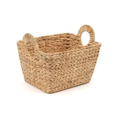 Best Selling Water Hyacinth Basket, Laundry Basket, Storage Basket With Handle Wholesale Handicraft