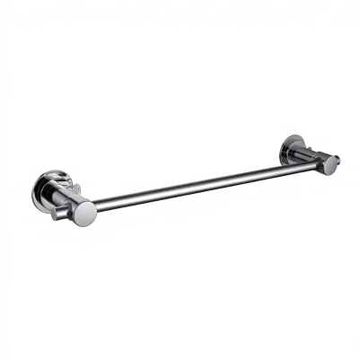 Cross-border -exempt Modern Minimalist ABS Chrome Nail-free Extendable Shower Rack; Powerful Wall-suction Secure Towels