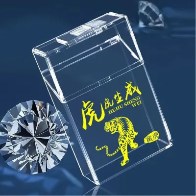 Wholesale Clear Plastic Smoking Case 20pcs Capacity Custom Pattern OEM Design Classic Style Transparent Cigarette Box Case