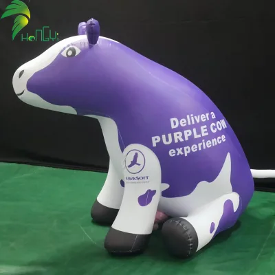 OEM Cattle Animal Inflatable LOGO Brand  Customized sealed Balloon Cow Inflatable for Milk Advertising