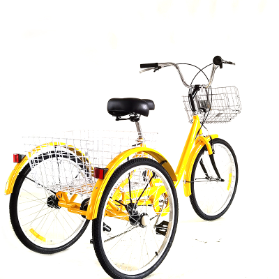 Wholesale 3 Wheel Adult Tricycle Bicycle  Trike 3 Wheel Adults Trike Bicycle Adult Trike with Front and Rear Basket
