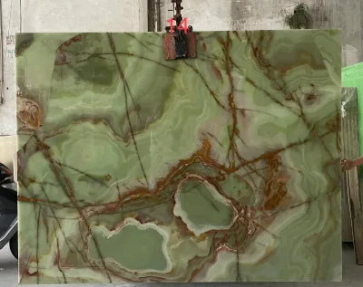 Natural Green Onyx Marble for TV Wall Panel Floor Stone Tile Slab  Bathroom Bath