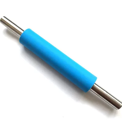 Non-stick Silicone Rolling Pin with Stainless Steel Handle