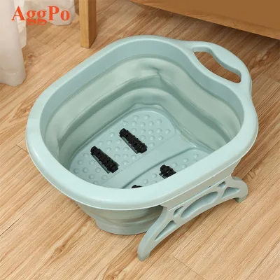 Wholesale Folding Foot Basin Home Outdoor Travel Portable Plastic Folding Foot Wash Basin Modern Foot Massage Tub with Handle