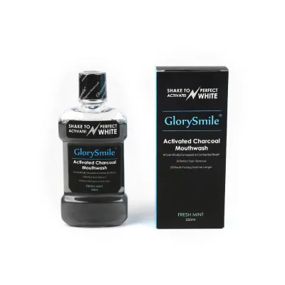 Glorysmile Bright Smile Daily Use Refresh Breath Teeth Whitening Bamboo Charcoal MouthWash Oral Deep Clean