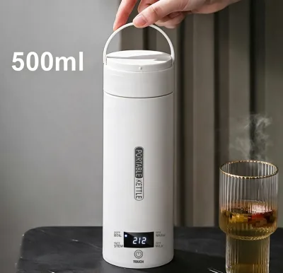 Electric Kettle Stainless Steel 500ml Temperature Control LED Thermometer Portable Automatic Shut-off RV Travel Espresso Coffee