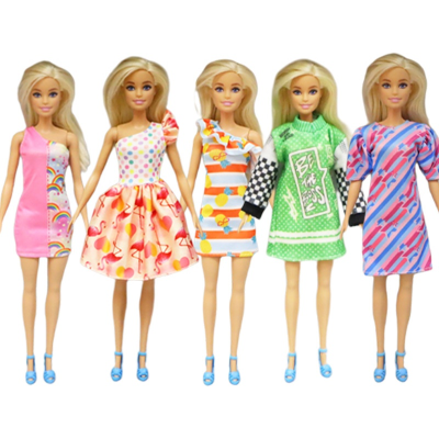 New Doll Dress Sequin Fishtail Skirt Long Dress Doll Sweet Temperament Casual Dressup Dress