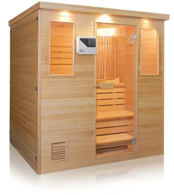 Spa Equipment Wood Steam Sauna Room With Sauna Heater Hariva