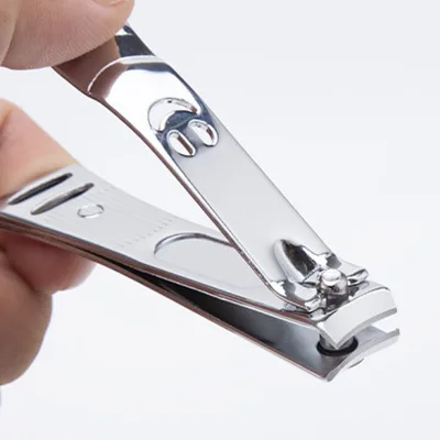 Cross-border Exclusive Large -face Stainless Steel Nail Clippers Glossy Finish Flat Mouth Design-essential Manicure Tools