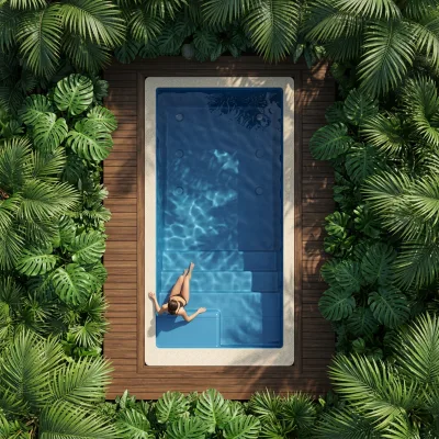 20ft Fiberglass Shipping Container Swimming Pool Multi-Module Combinable Above Ground Lap Pool with Counter Current System