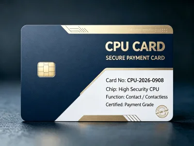 High Encryption CPU Smart Card, Contact & Contactless Dual Interface Custom PVC Card For Security Solution