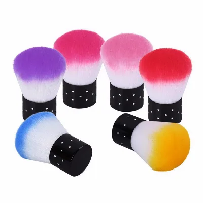 Wholesale Multi-function Nail Dust Removal Clean Brush Manicure Care Tools Nail Art Colorful Dust Cleaning Brush