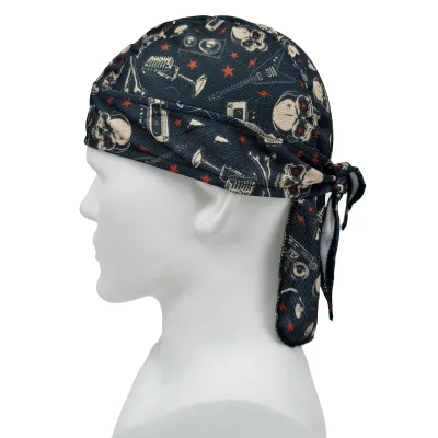 Durag Full Customization for Men Mesh Material Bandit Pirate Weave Breathable Adjustable Outdoor Cycling Sports Fishing Headwear