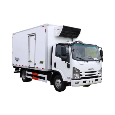 Factory Customized ISUZU 4X2 140HP Euro 4 5 Commercial Chill Freezer Car Refrigerated Truck Refrigerator Box Truck for Sale