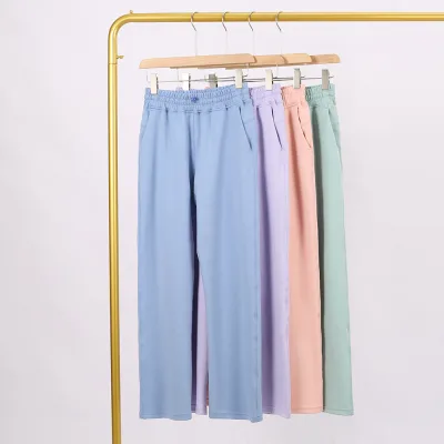 LU Wide-Leg High-Waist Flowy Loose Casual Air-Layered Drawstring Closure Sweatpants