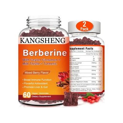 Berberine Gummies with Ceylon Cinnamon Milk Thistle Magnesium Supplement for Women Sugar Free Berberine Supplement