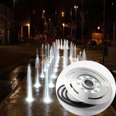 DMX512 RGBW High-Response Underwater Fountain Light, IP68 304/316SS Spot Lamp for Large-Scale Musical Water Features