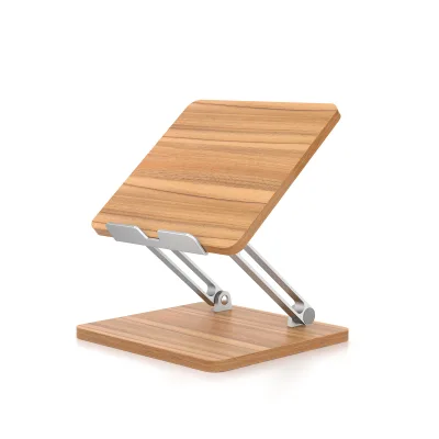 Adjustable Bamboo Pad Computer Stand Holder