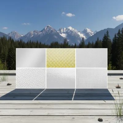 Embossed FRP Decorative Wall Panel Anti Corrosion Fiberglass Sheet Interior Cladding Board