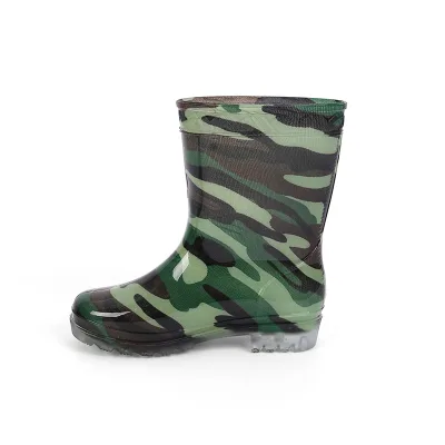 Cute 100% PVC Kids Rain Boots Waterproof Toddle Boy Shoes with Custom Logo Guzu Carton Sack 0.45kg
