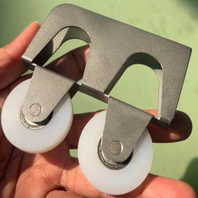 Customize Sliding Door Roller Clamp Stainless Steel Wheel Pulley Rollers for Bathroom Door Shop Cabinet Rollers