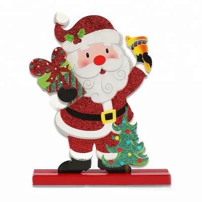 Wooden Christmas Decorations Desk Navidad Tree Snowman Ornaments for Home Enfeites
