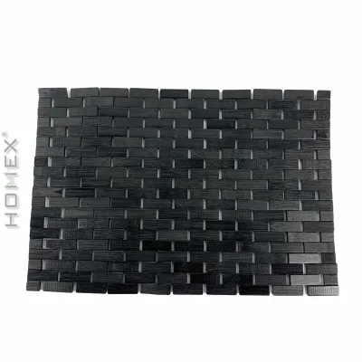 Bamboo Bath Mat Eco-Friendly Natural Wooden Non-Slip Roll up Mat for Indoor or Outdoor